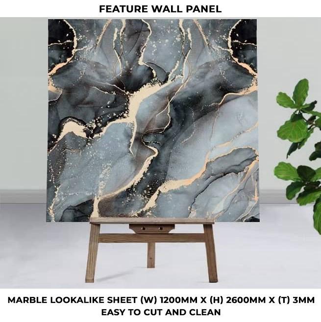 Feature wall panels Marble Lookalike Sheet