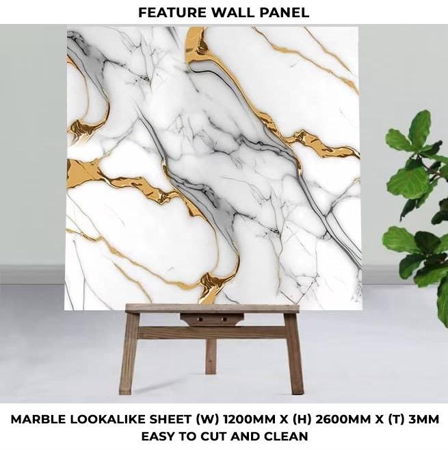 Feature wall panels Marble Lookalike Sheet