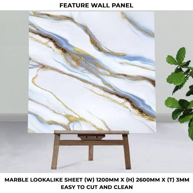 Feature wall panels Marble Lookalike Sheet