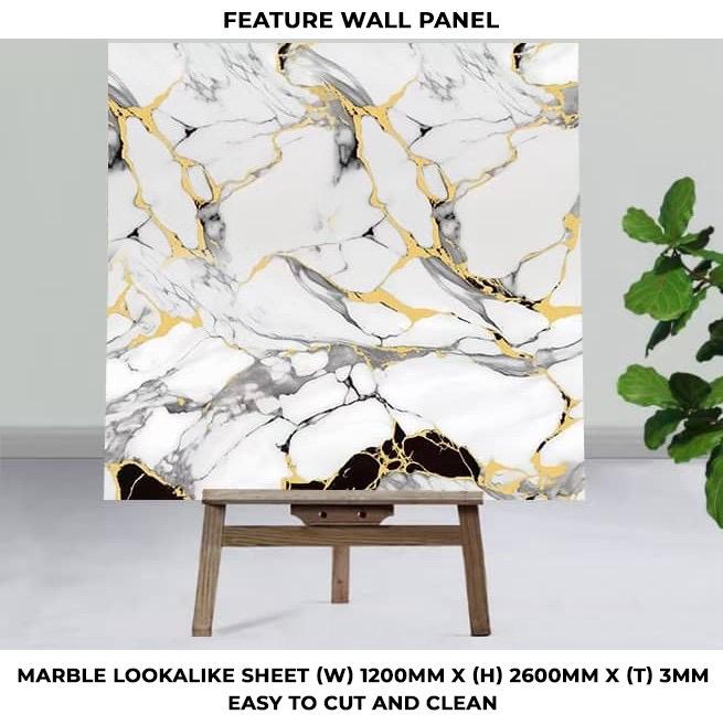 Feature wall panels Marble Lookalike Sheet