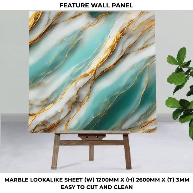 Feature wall panels Marble Lookalike Sheet